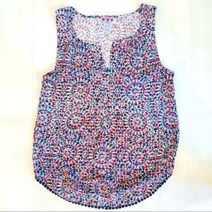 Trixxi graphic v neck tank so cute‎ xs